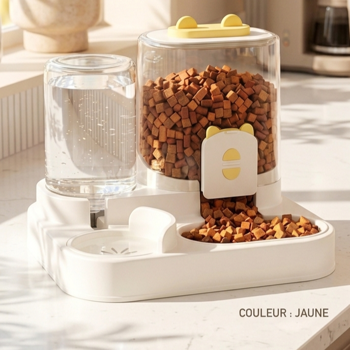 Distributeur Automatique de Croquettes avec Fontaine