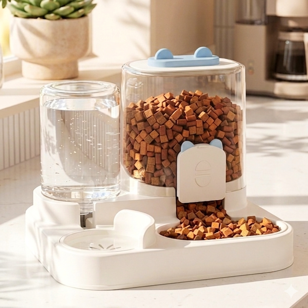 Distributeur Automatique de Croquettes avec Fontaine