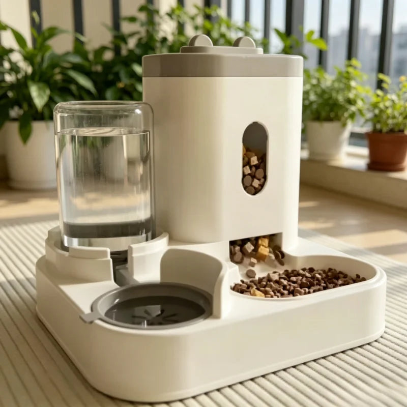 Distributeur Automatique de Croquettes avec Fontaine